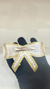 PEARL RHINESTONE BOW HA-03